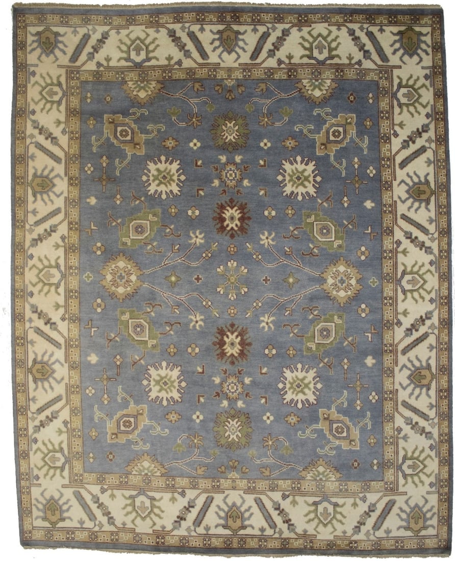 Gray Floral 9X12 Oushak Chobi Oriental Rug: Title: Gray Floral 9X12 Oushak Chobi Oriental Rug Description:Handmade 9X12 gray oriental rug made with vegetable dyes (fine wool pile and cotton foundation), superior knot count, and alluring ancient