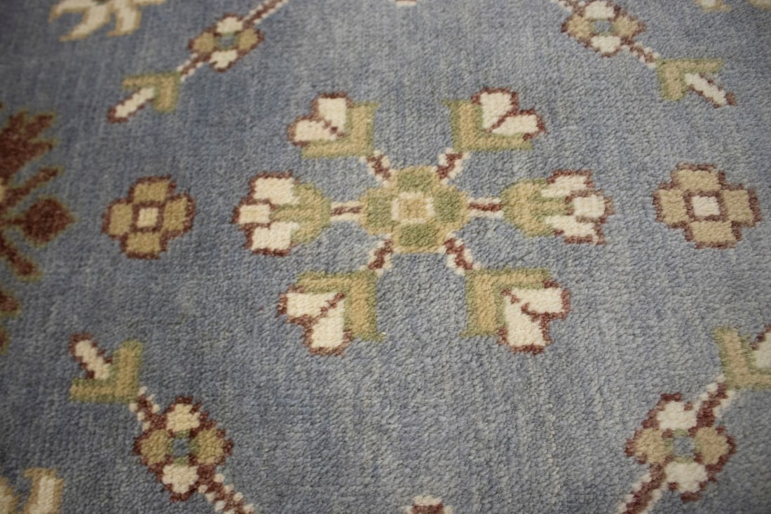 Gray Floral 9X12 Oushak Chobi Oriental Rug - 7