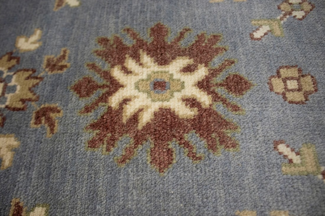 Gray Floral 9X12 Oushak Chobi Oriental Rug - 8