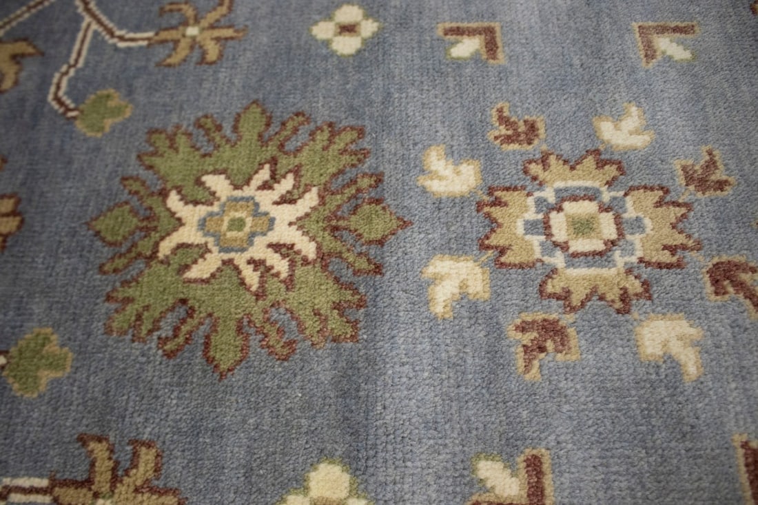 Gray Floral 9X12 Oushak Chobi Oriental Rug - 9