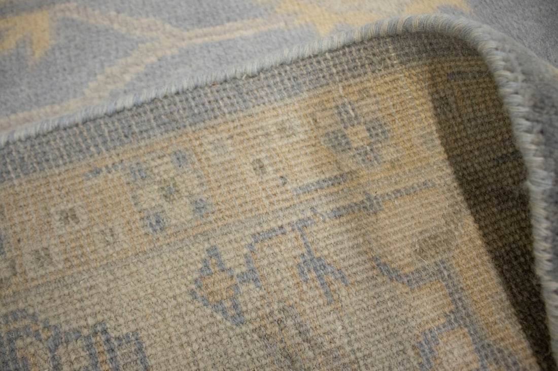 Gray Floral 8X10 Oushak Chobi Oriental Rug - 11