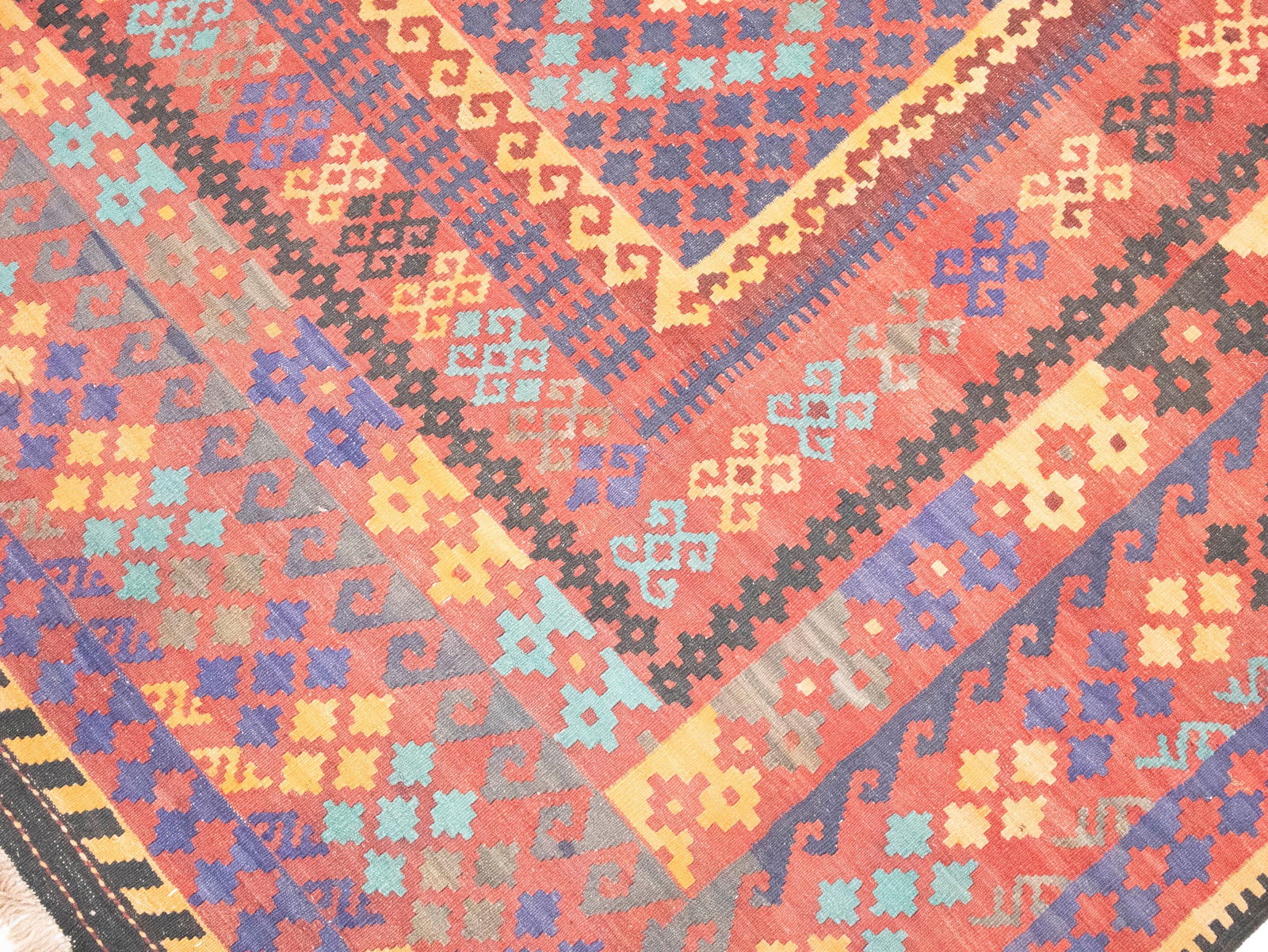 Multicolored Geometric Reversible 10X16 Kilim Oriental Rug - 11