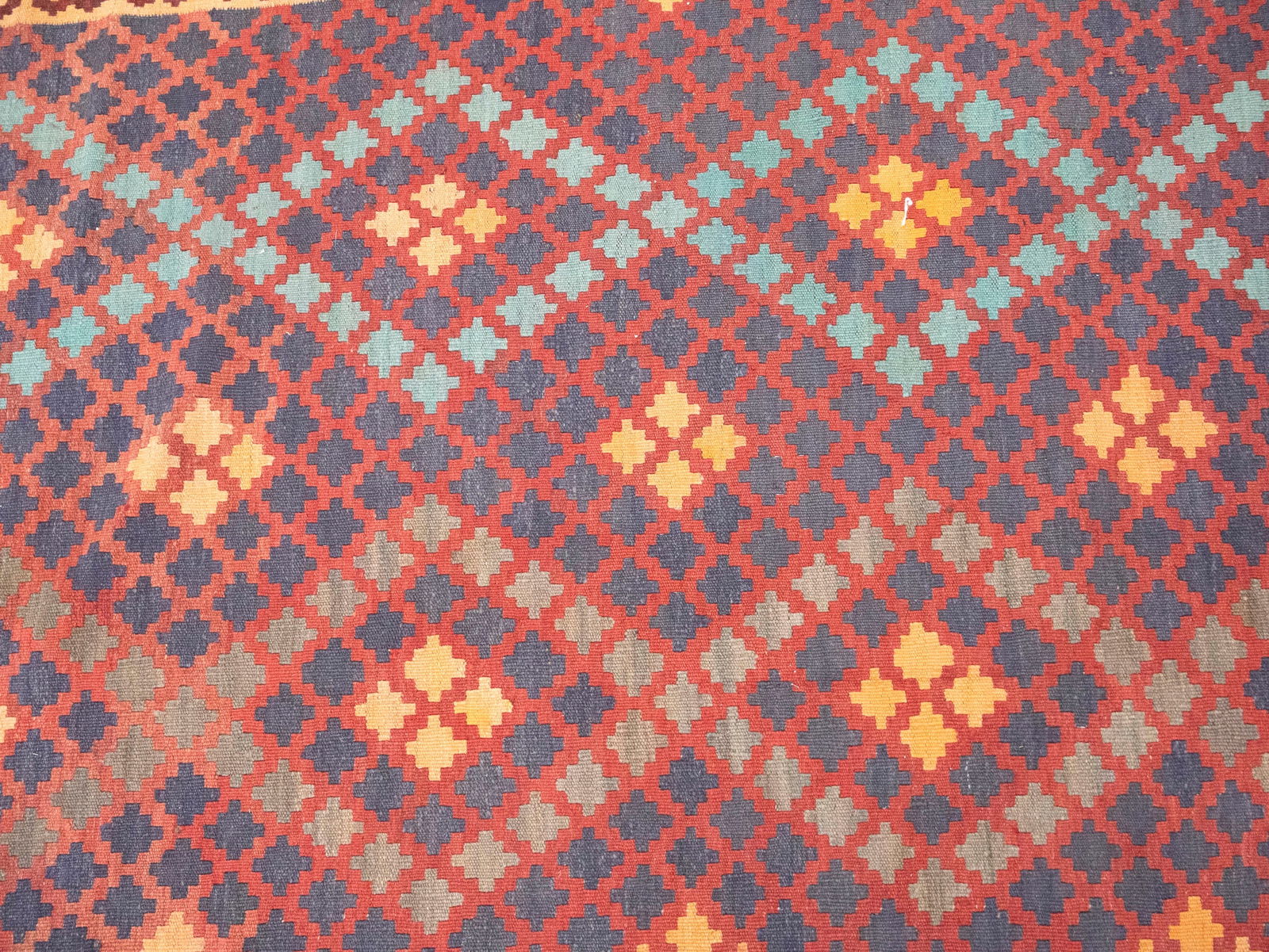 Multicolored Geometric Reversible 10X16 Kilim Oriental Rug - 7