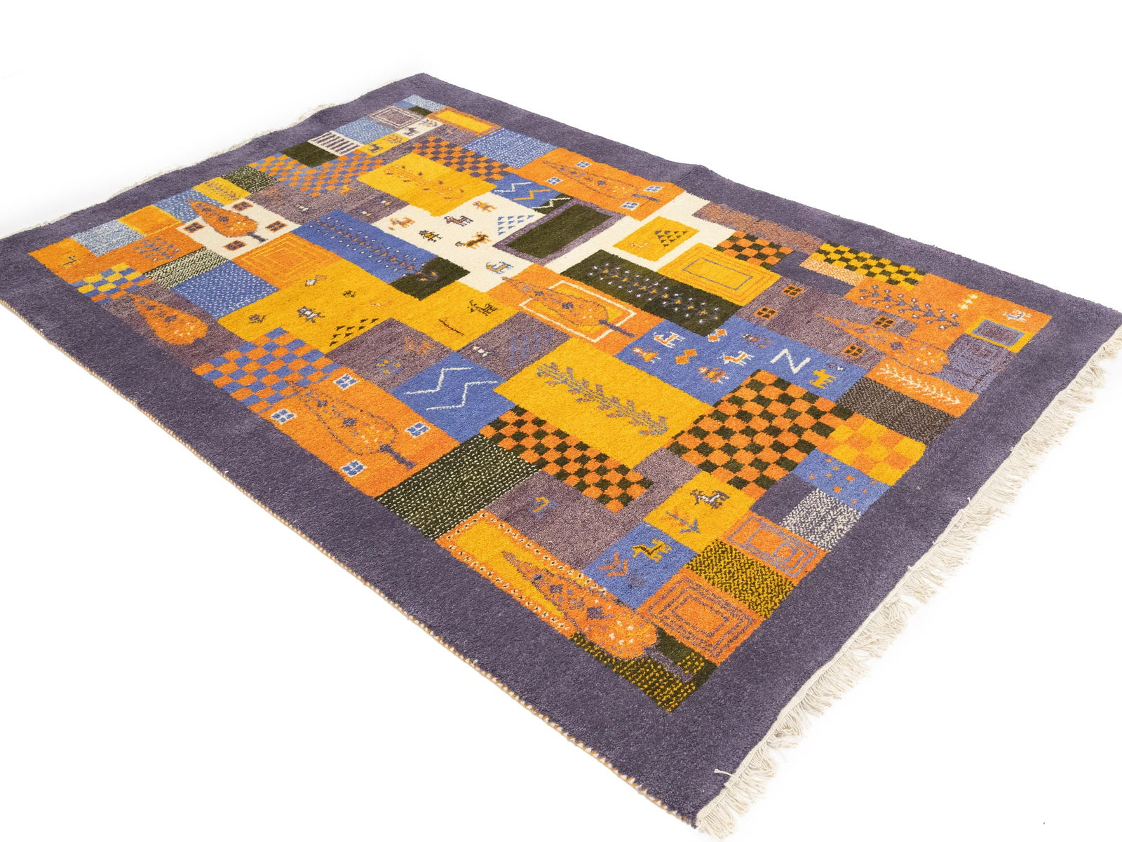 Multicolored Tribal 6X8 Indo-Gabbeh Oriental Rug - 3