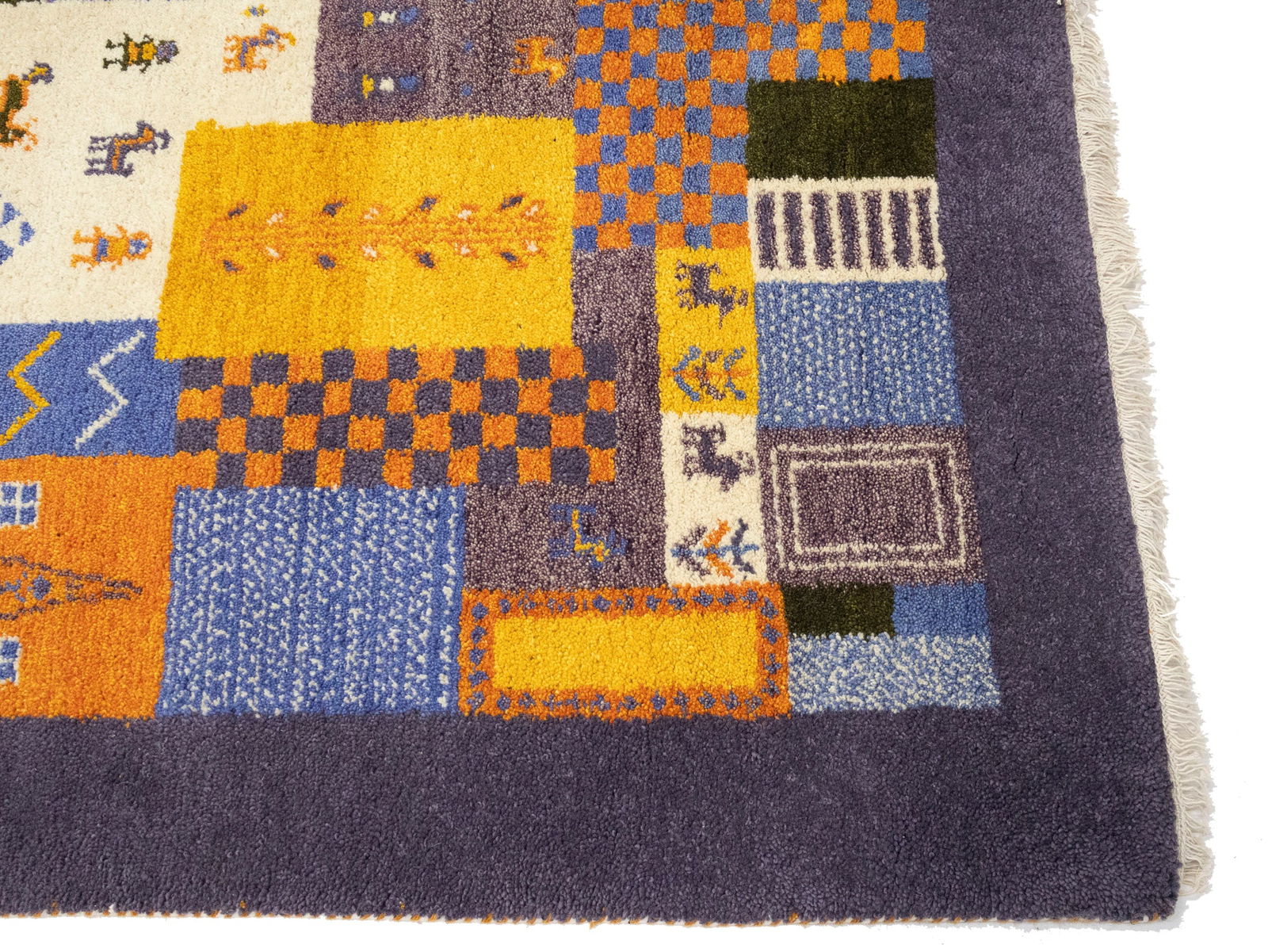 Multicolored Tribal 6X8 Indo-Gabbeh Oriental Rug - 7