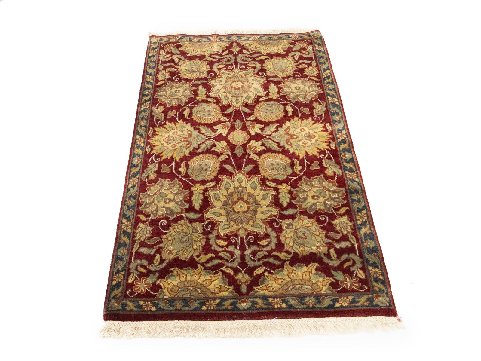 Red Floral Classic 3X5 Agra Jaipur Oriental Rug - 2