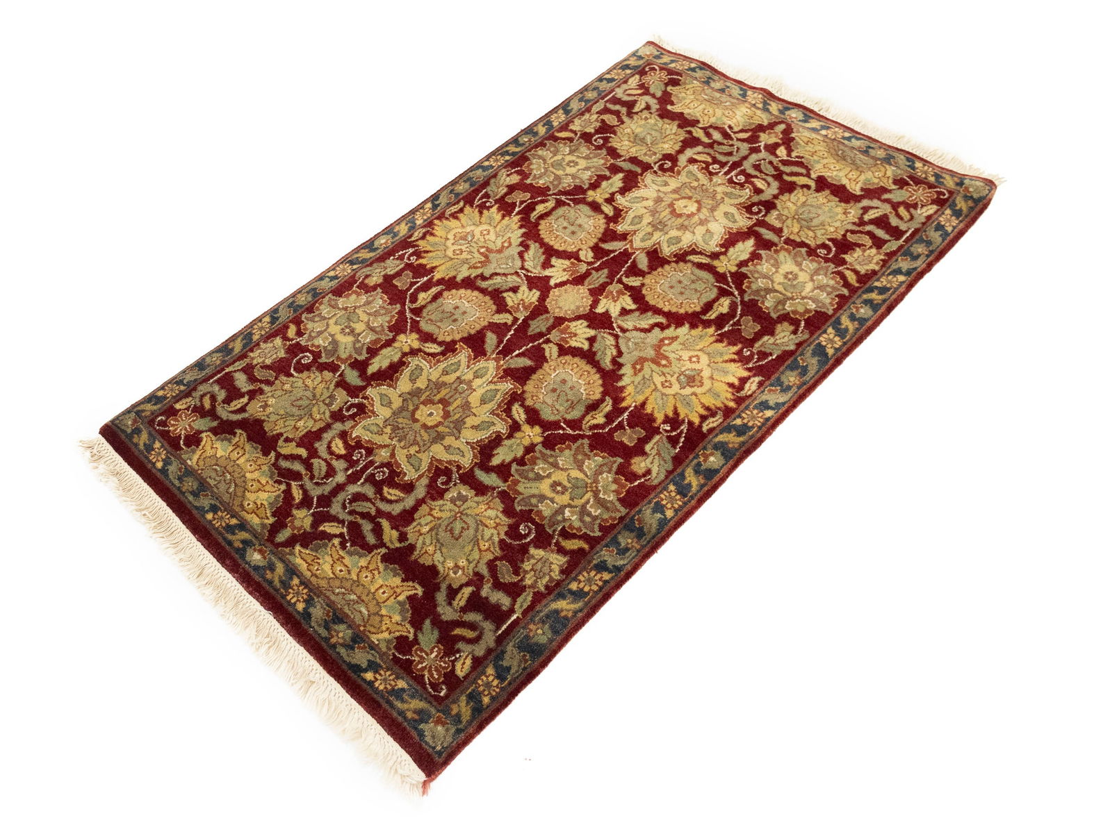 Red Floral Classic 3X5 Agra Jaipur Oriental Rug - 3