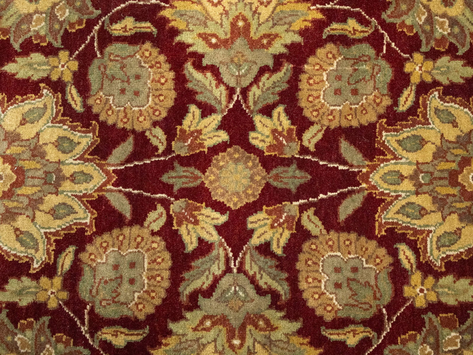 Red Floral Classic 3X5 Agra Jaipur Oriental Rug - 7