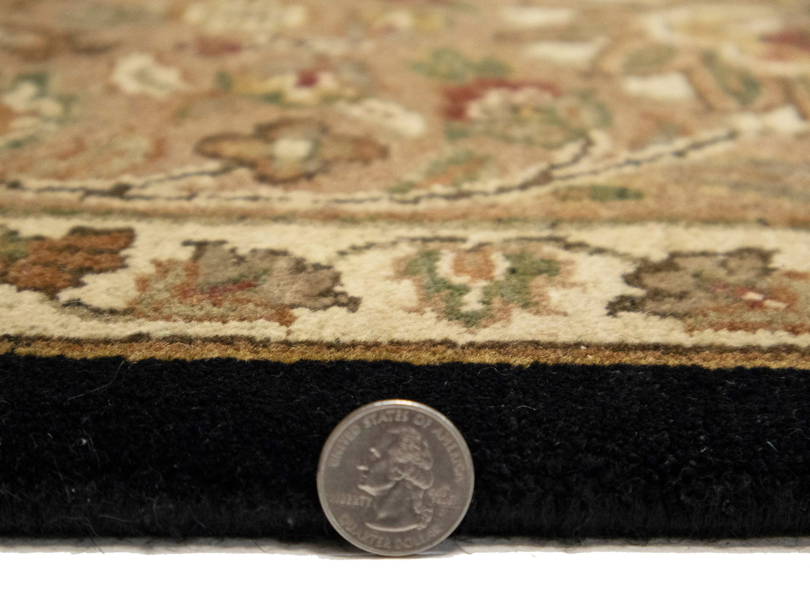 Black Floral Classic 9X12 Agra Jaipur Oriental Rug - 14