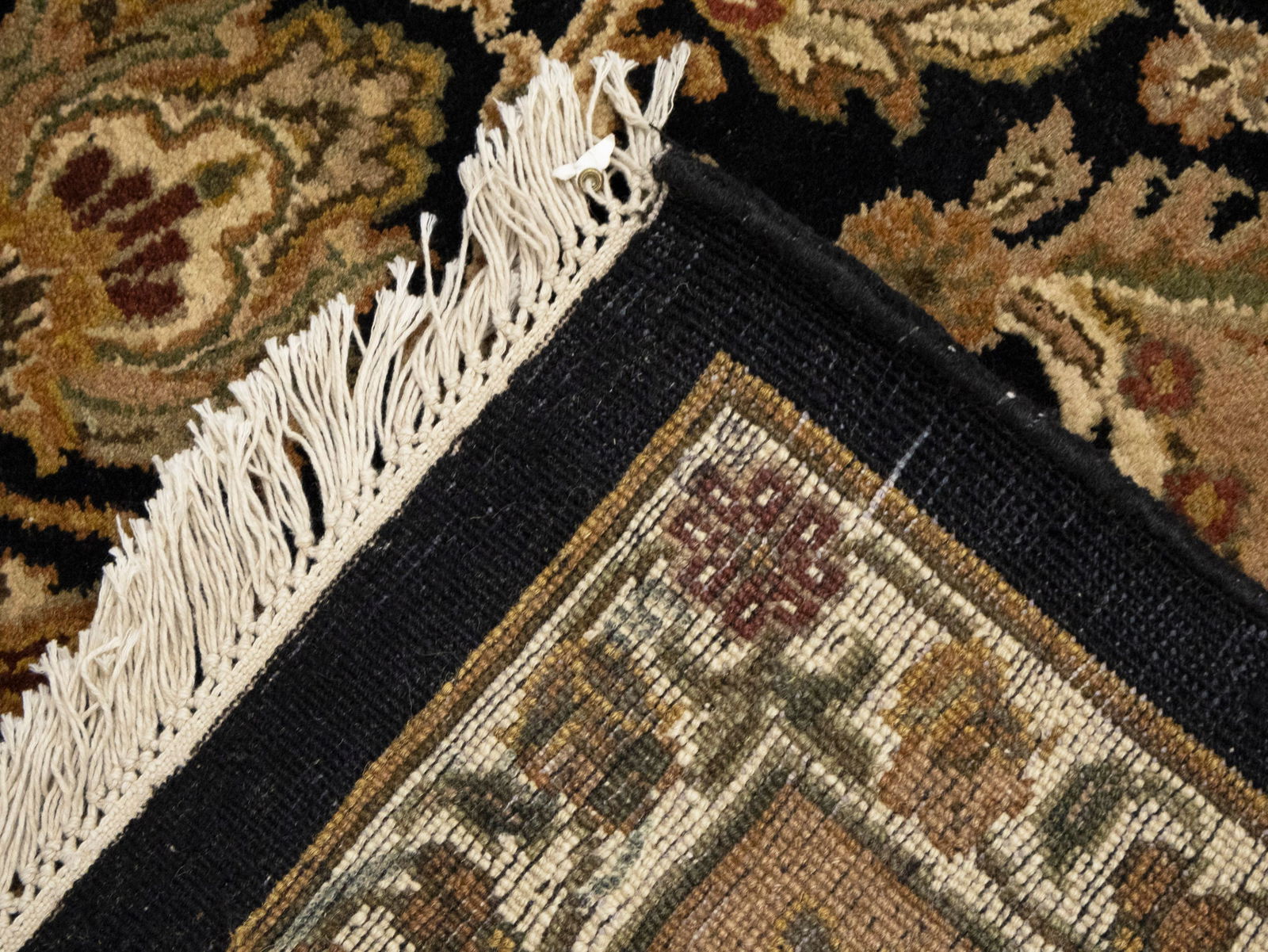 Black Floral Classic 9X12 Agra Jaipur Oriental Rug - 16