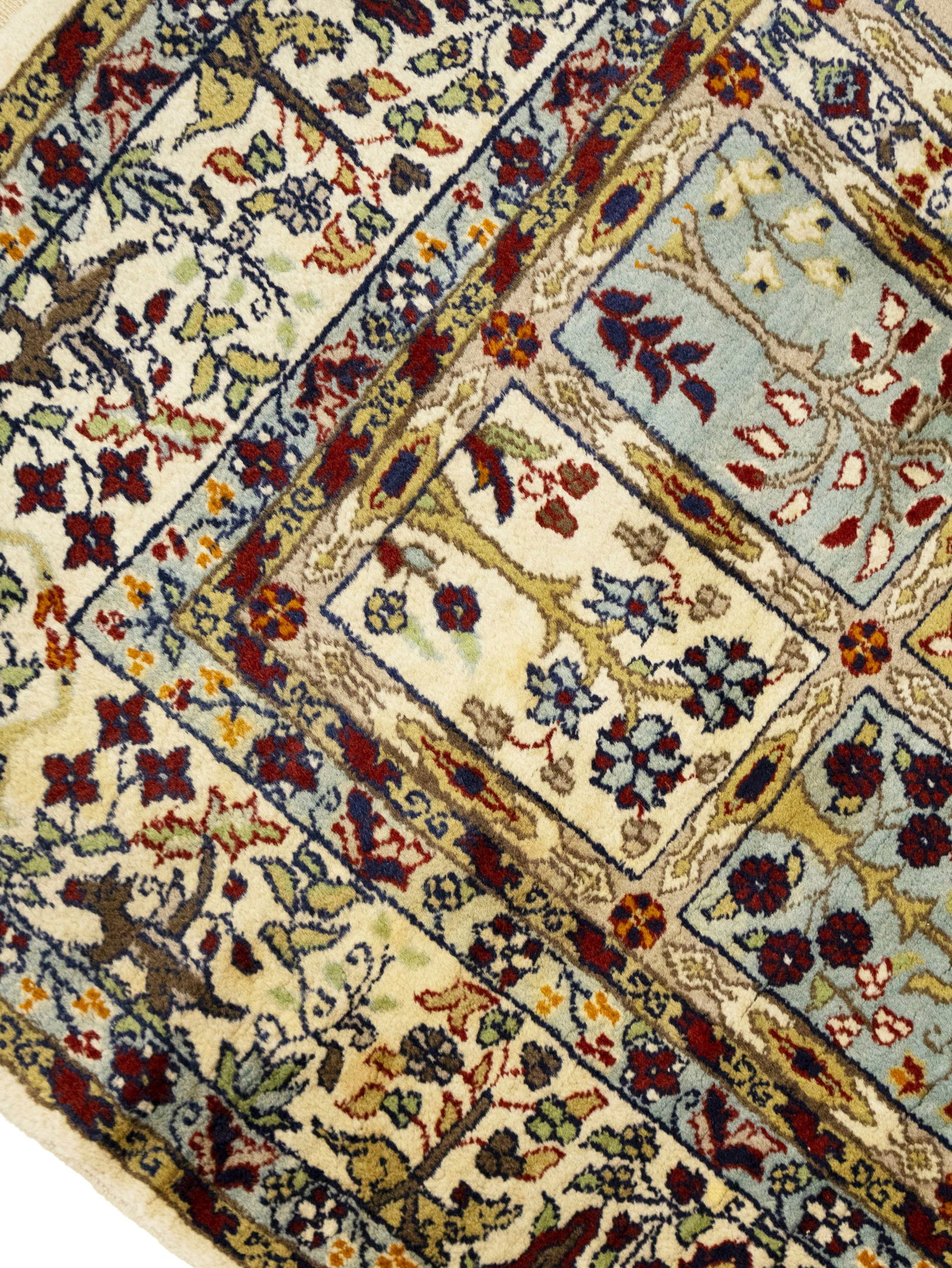 Cream Floral Classic 4X6 Agra Jaipur Oriental Rug - 10