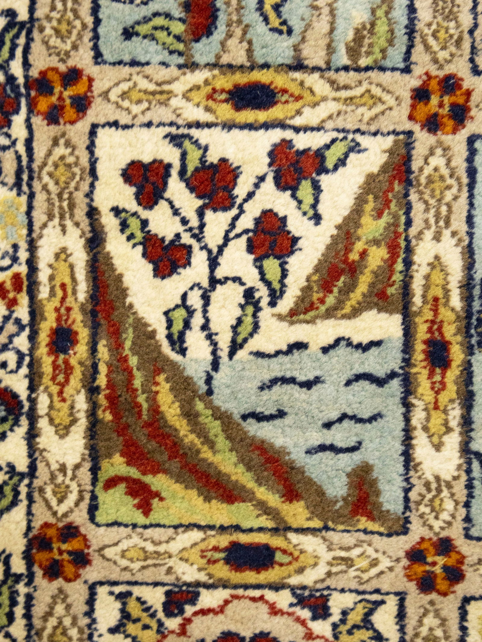 Cream Floral Classic 4X6 Agra Jaipur Oriental Rug - 12