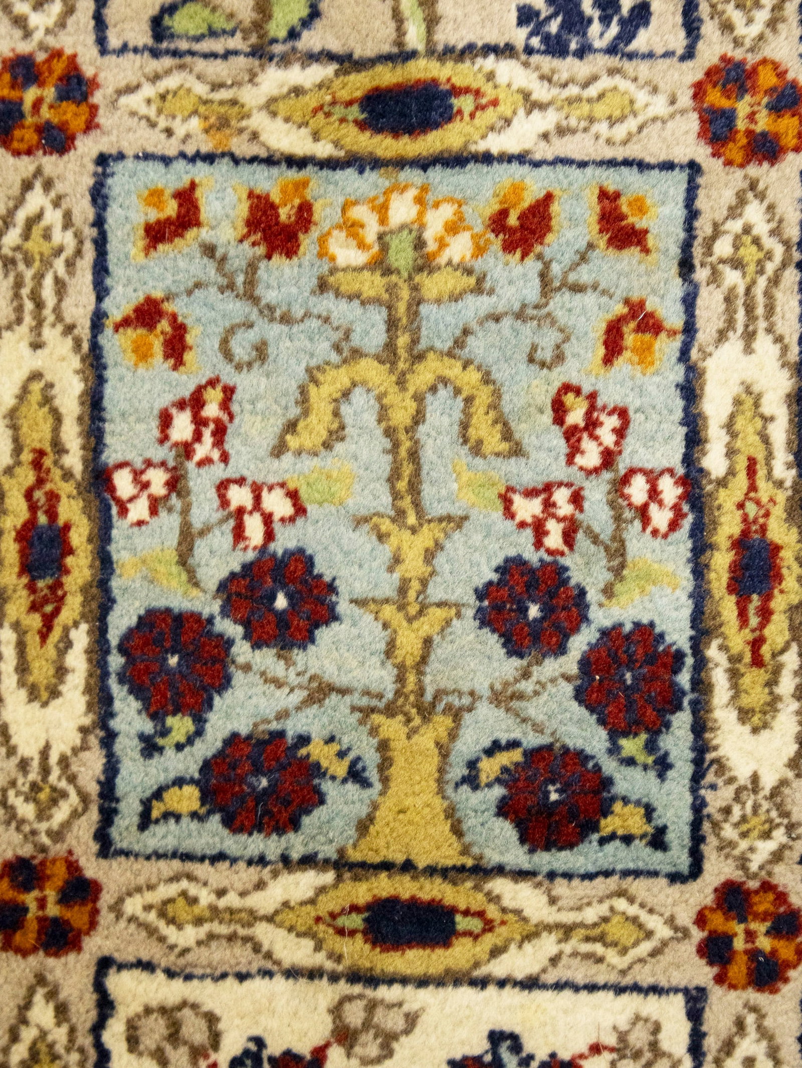 Cream Floral Classic 4X6 Agra Jaipur Oriental Rug - 13