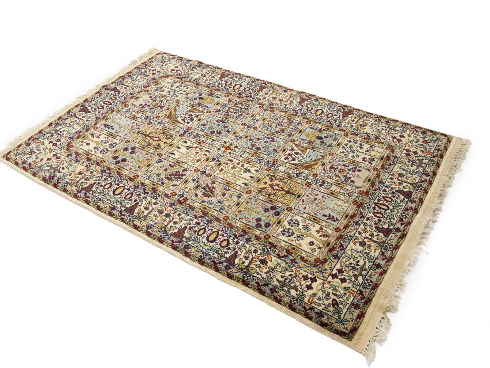 Cream Floral Classic 4X6 Agra Jaipur Oriental Rug - 3