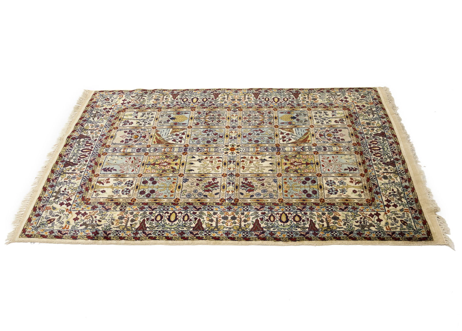 Cream Floral Classic 4X6 Agra Jaipur Oriental Rug - 5