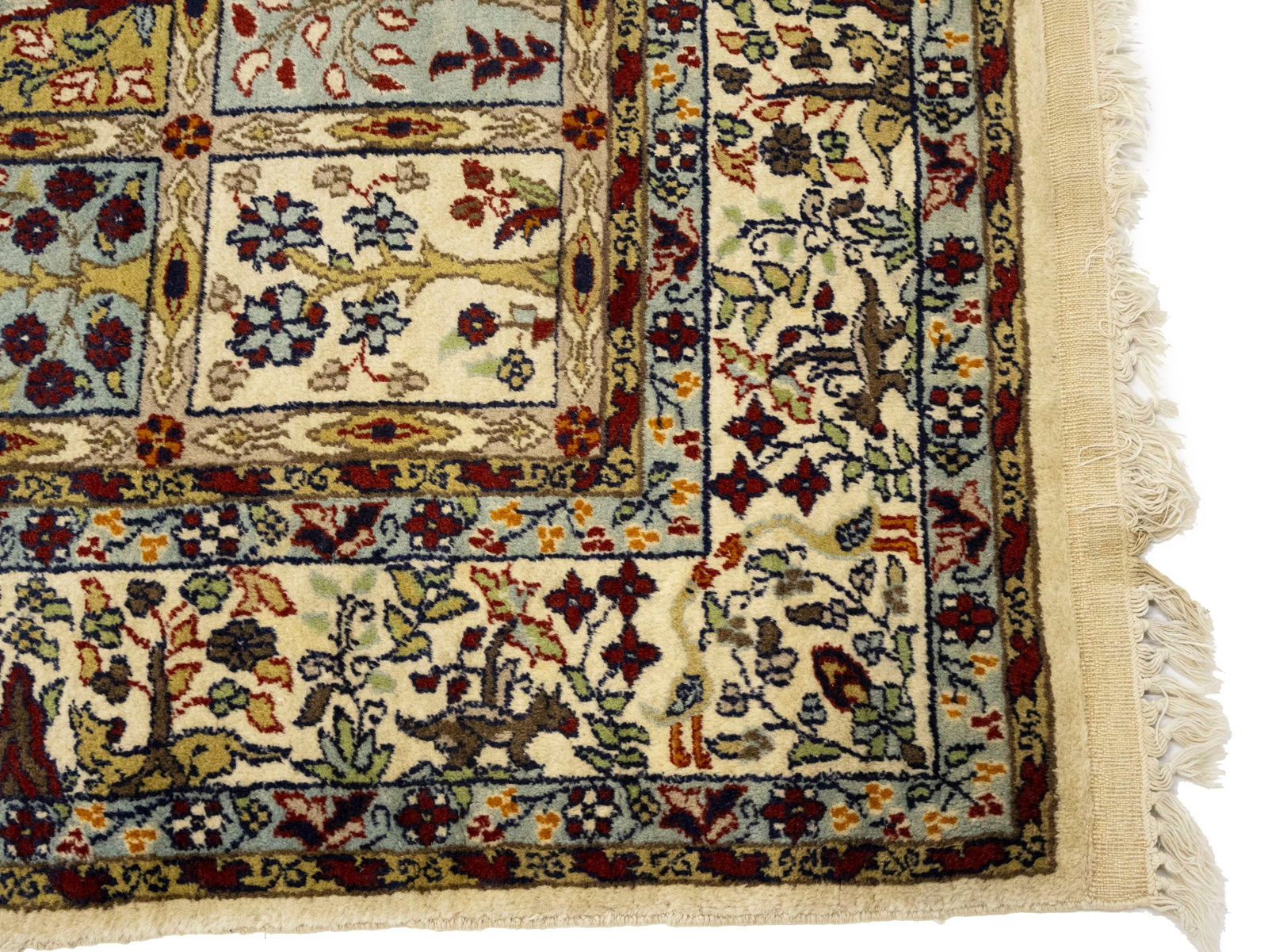 Cream Floral Classic 4X6 Agra Jaipur Oriental Rug - 7