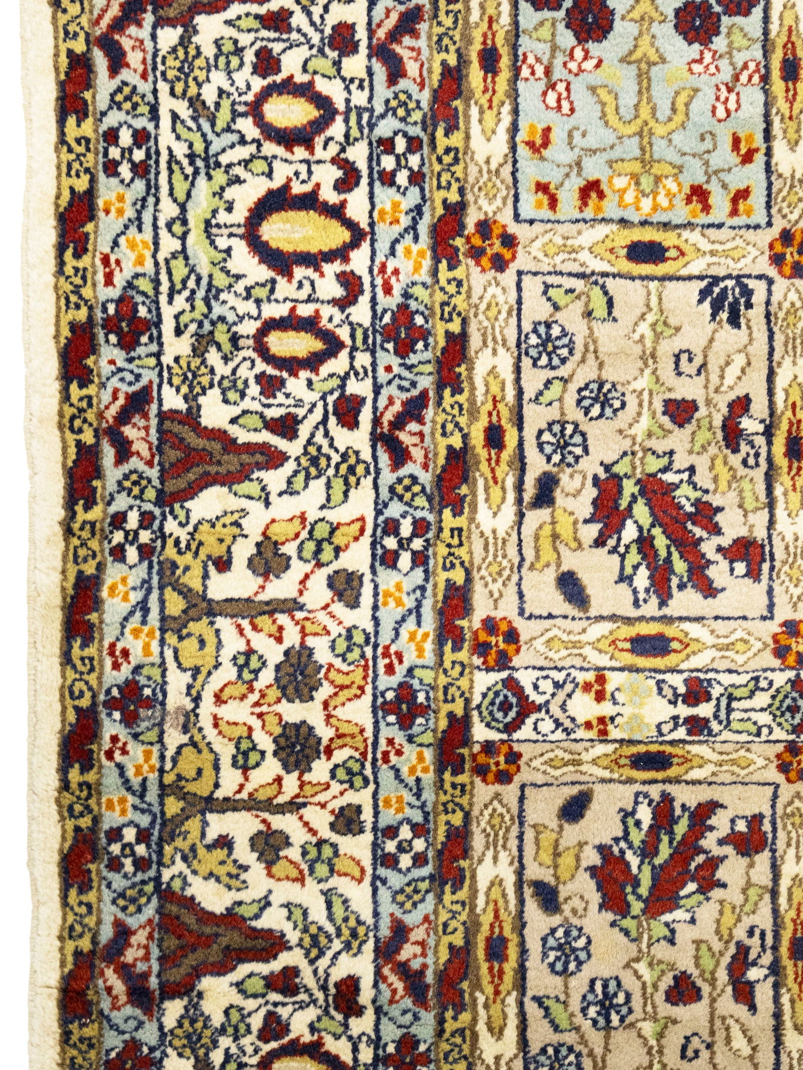 Cream Floral Classic 4X6 Agra Jaipur Oriental Rug - 9