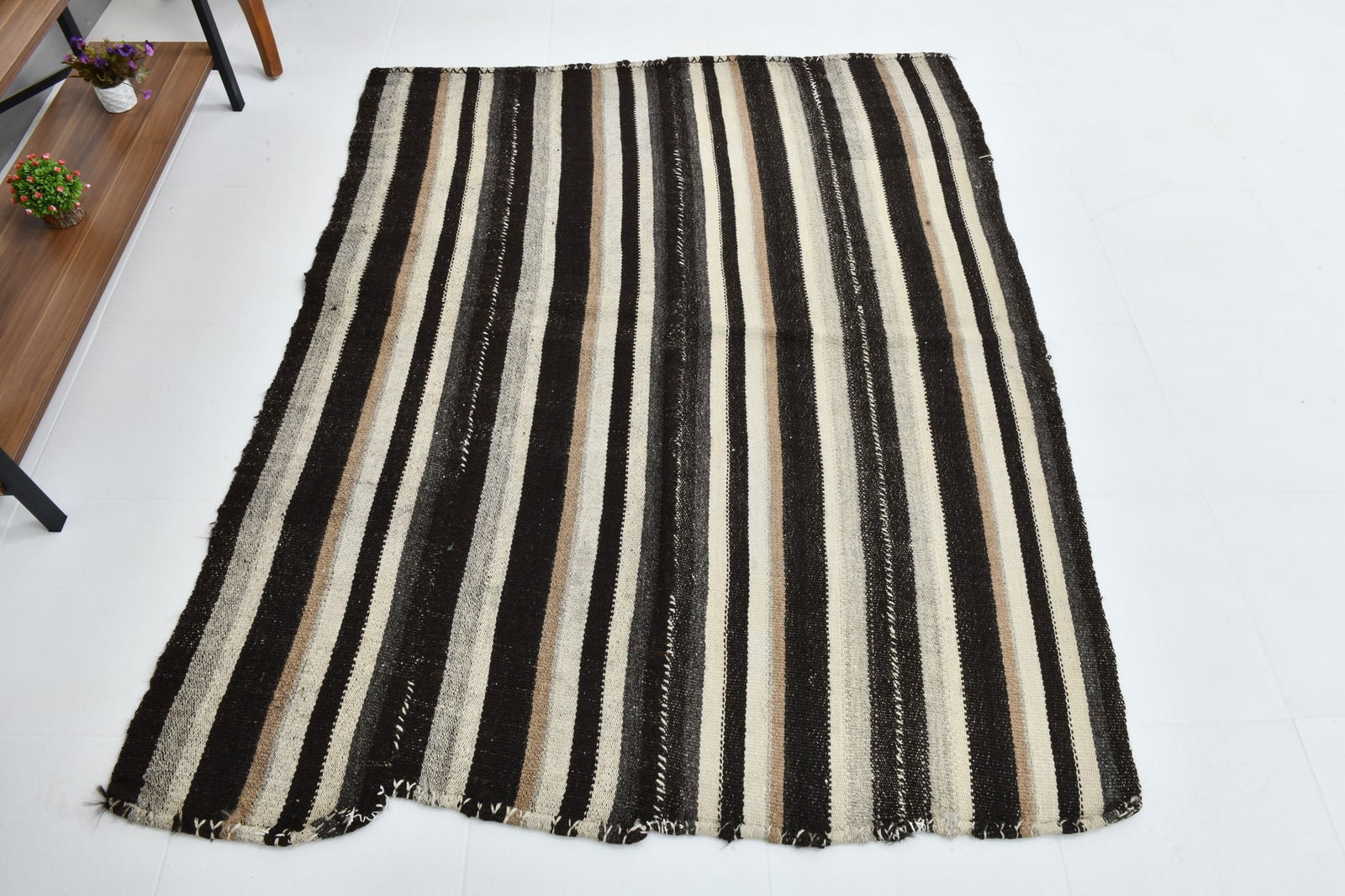 4'9'' x 6'0'' Turkish Flatweave Kilim Rug - 60646 - 8