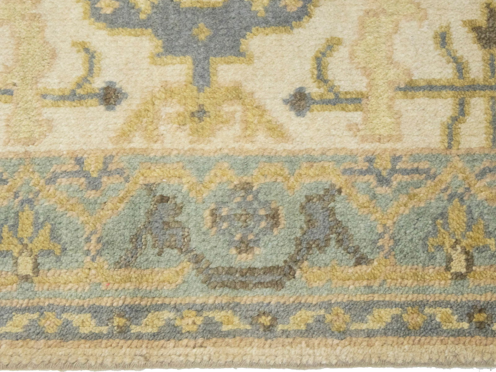 Cream Floral 3X6 Oushak Oriental Rug - 10