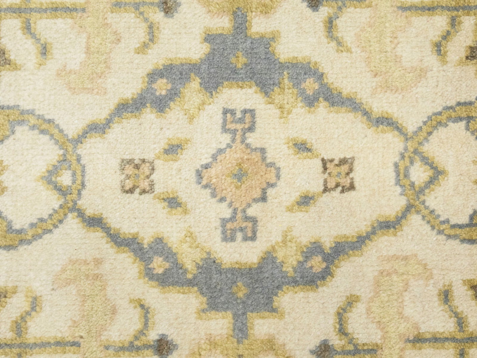 Cream Floral 3X6 Oushak Oriental Rug - 7