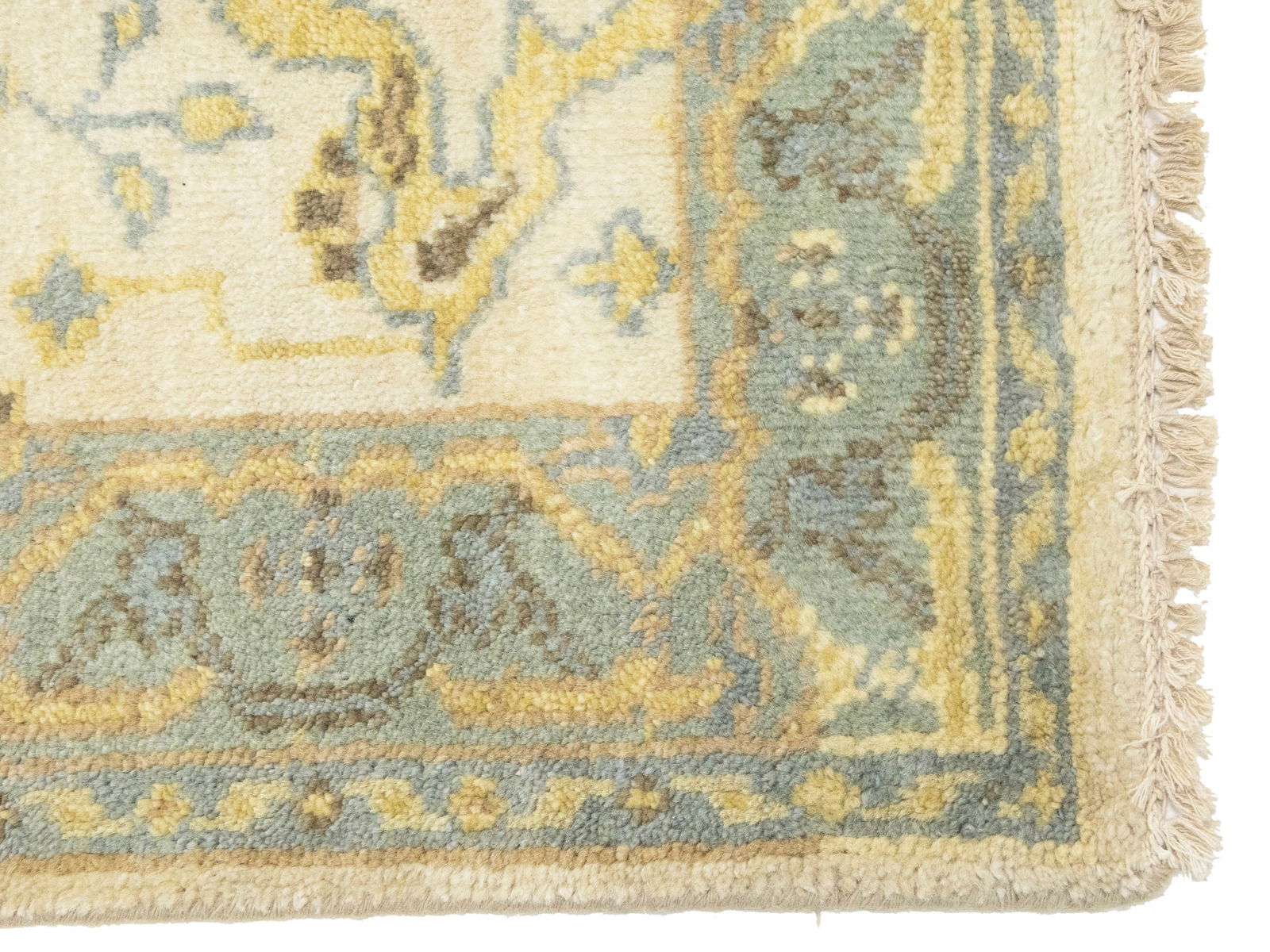 Cream Floral 3X6 Oushak Oriental Rug - 8