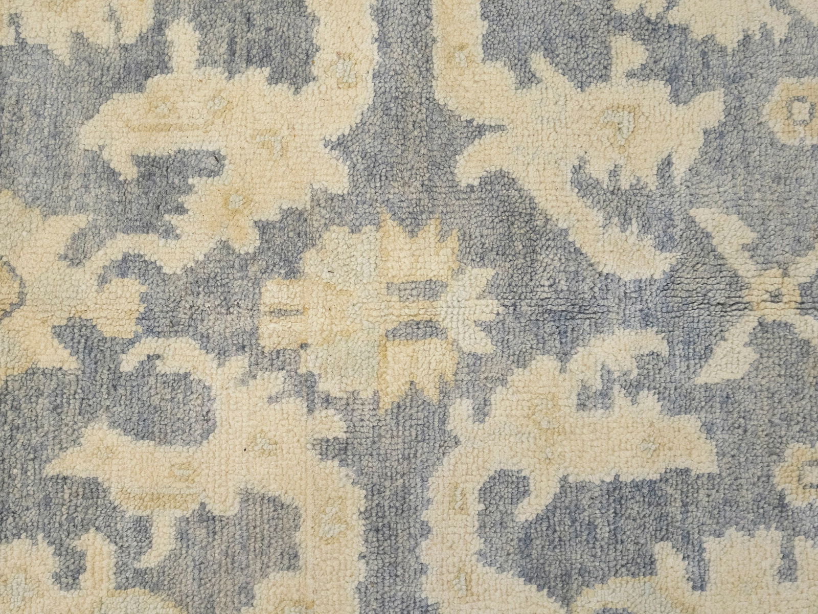 Gray Floral 9X12 Oushak Oriental Rug - 7