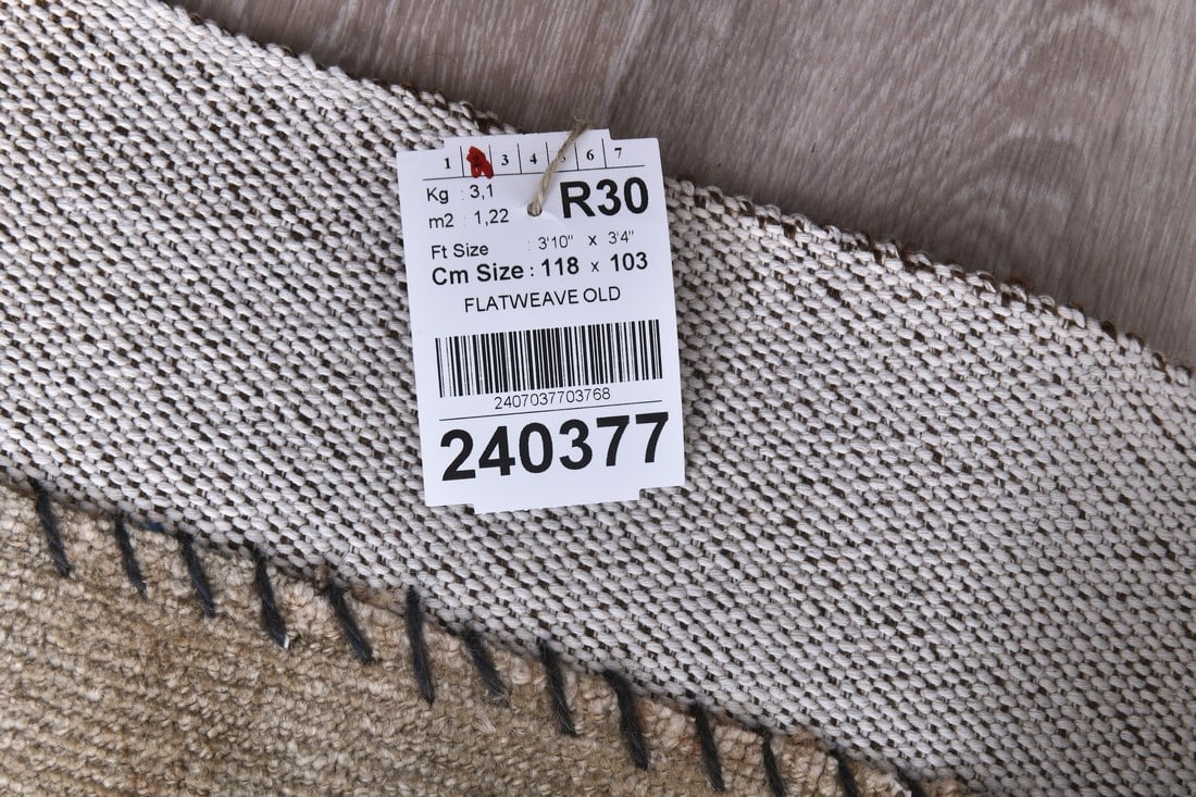 3'4'' x 3'10'' Turkish Flatweave Kilim Rug - 240377 - 15