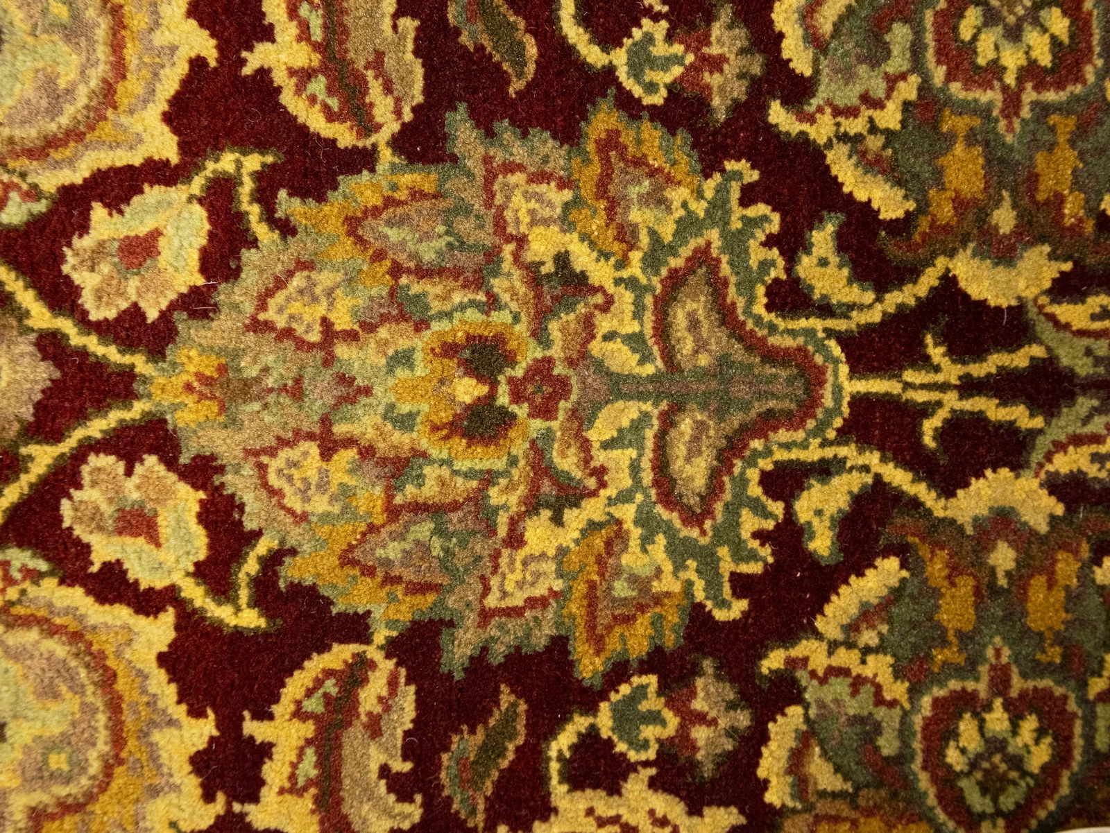 Maroon Red Floral Classic 3X12 Agra Jaipur Oriental Runner Rug - 10