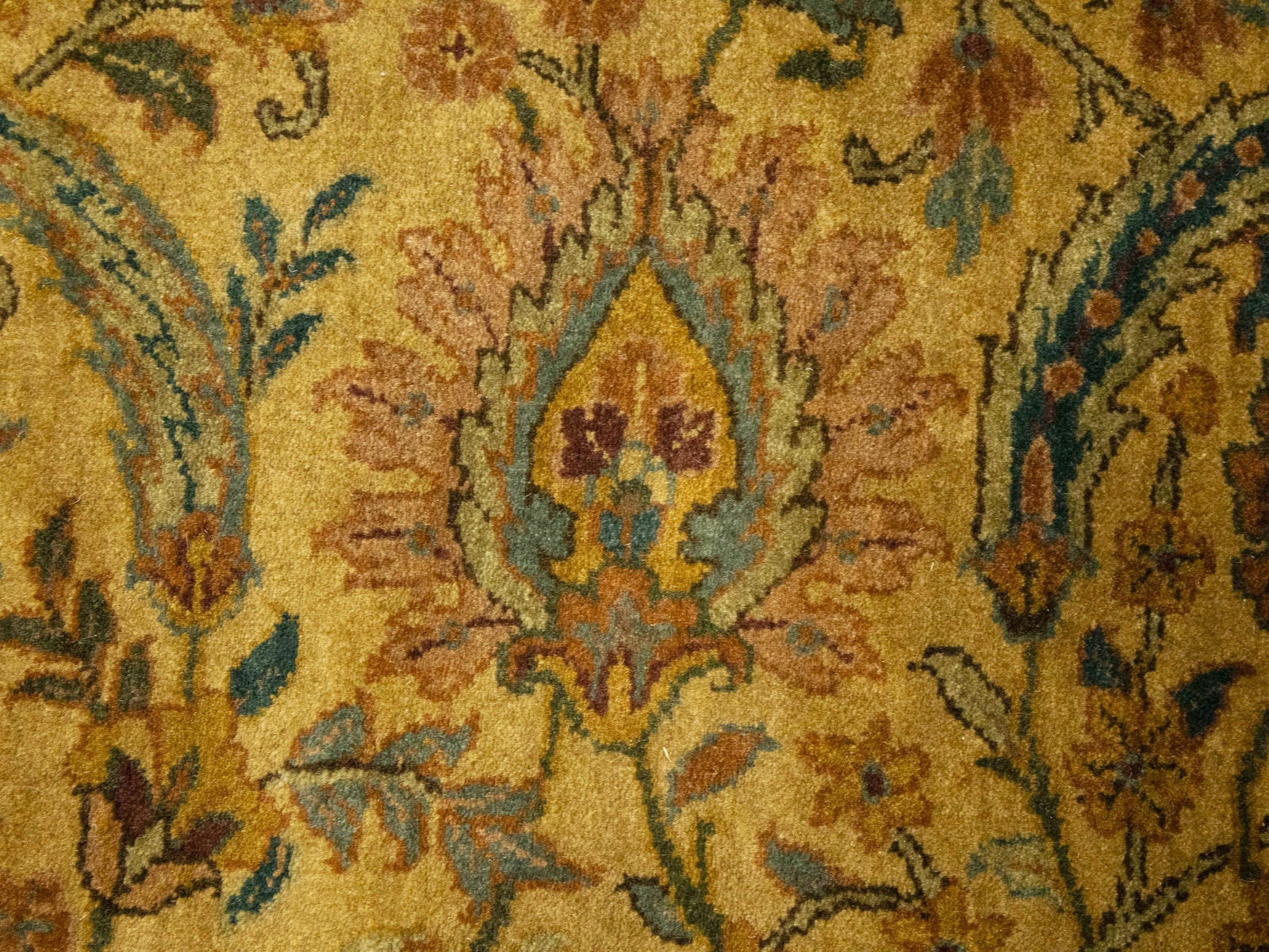 Golden Beige Floral Classic 3X13'5 Agra Jaipur Oriental Runner Rug - 7