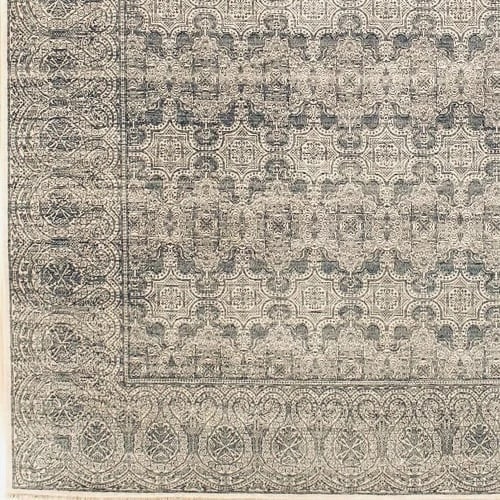 Hand Knotted Indo-Khotan Geometric Oriental Area Rug Carpet 8'1" x 10'1" - 6