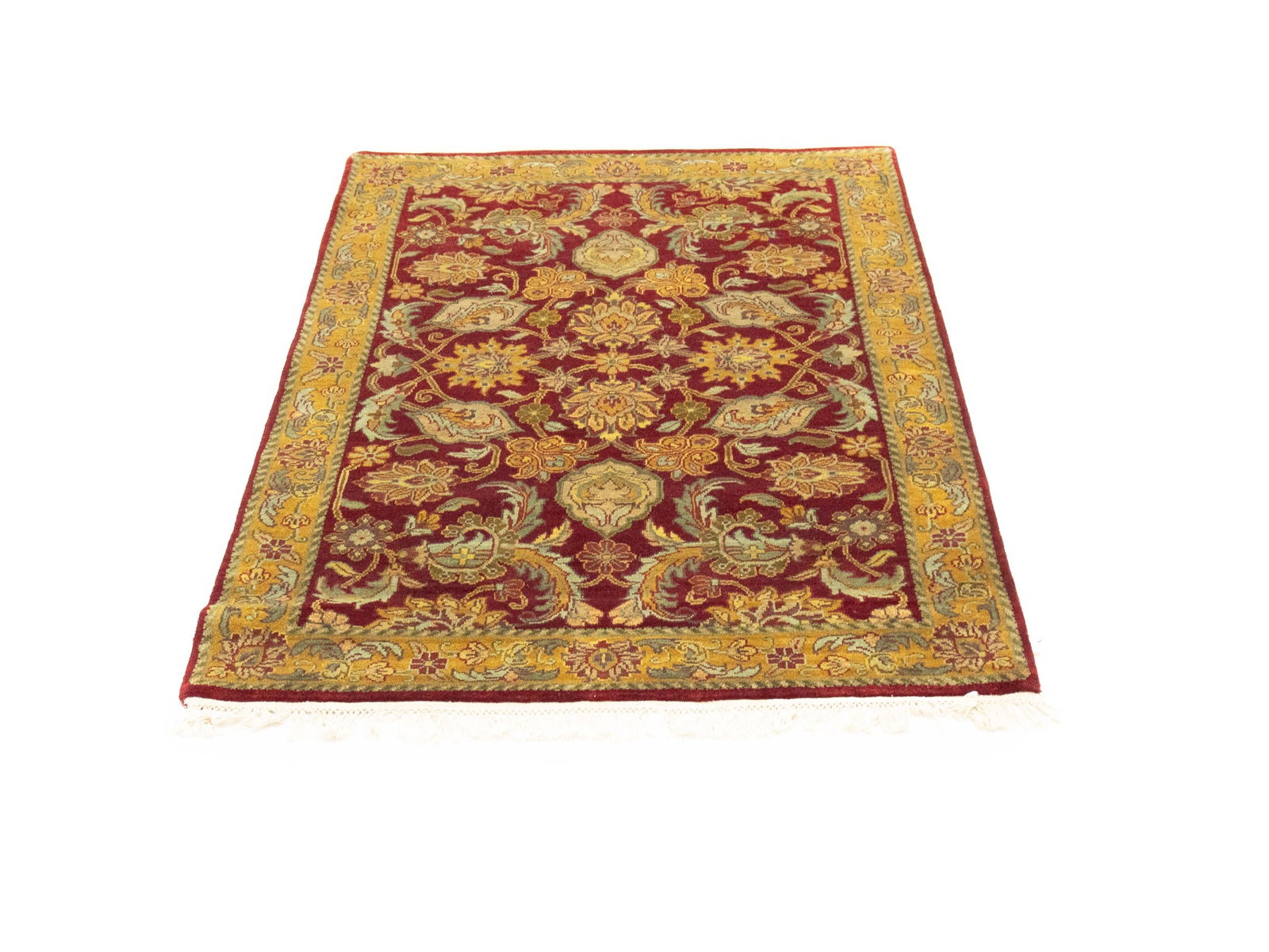 Red Floral Classic 4X6 Agra Jaipur Oriental Rug - 2
