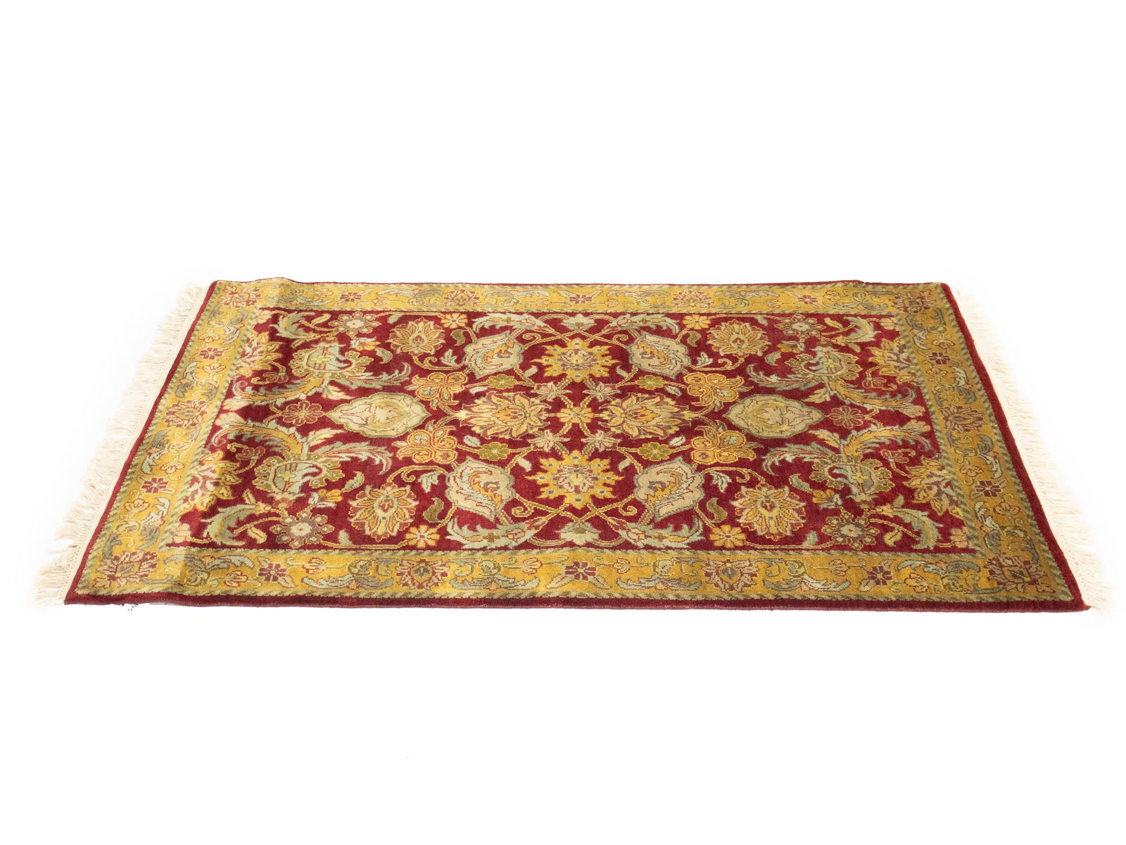 Red Floral Classic 4X6 Agra Jaipur Oriental Rug - 4
