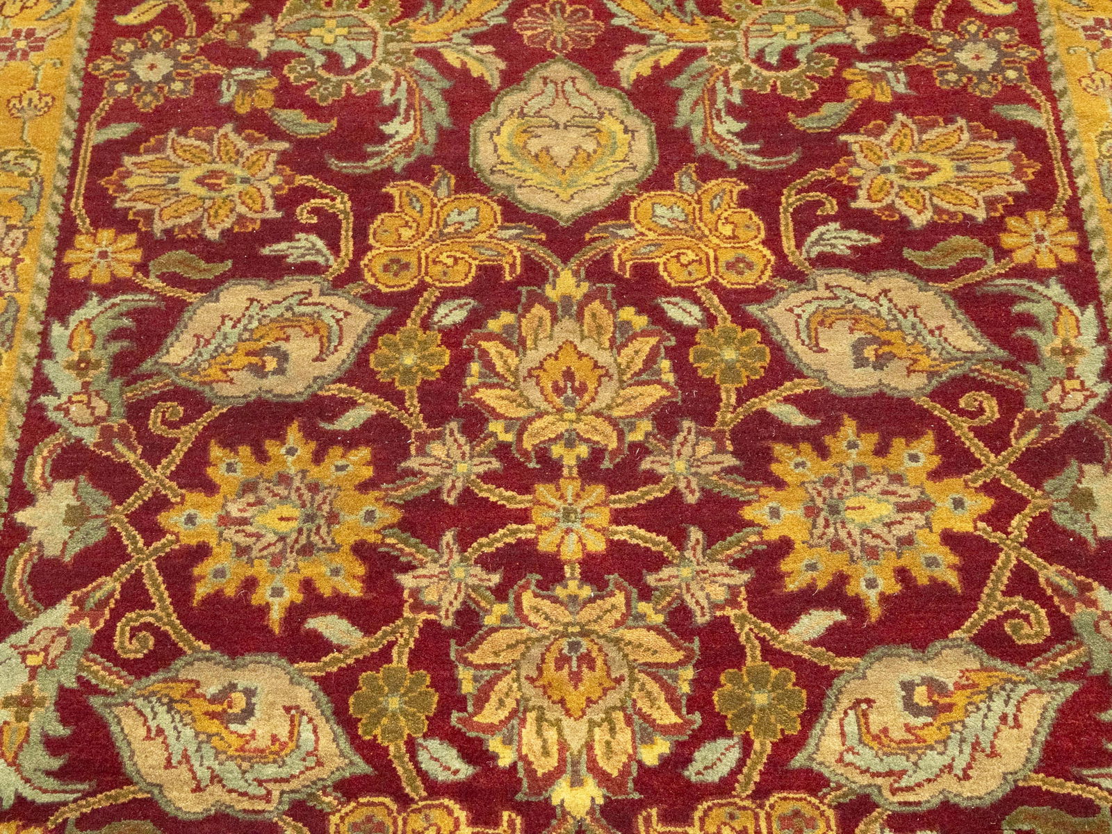 Red Floral Classic 4X6 Agra Jaipur Oriental Rug - 5