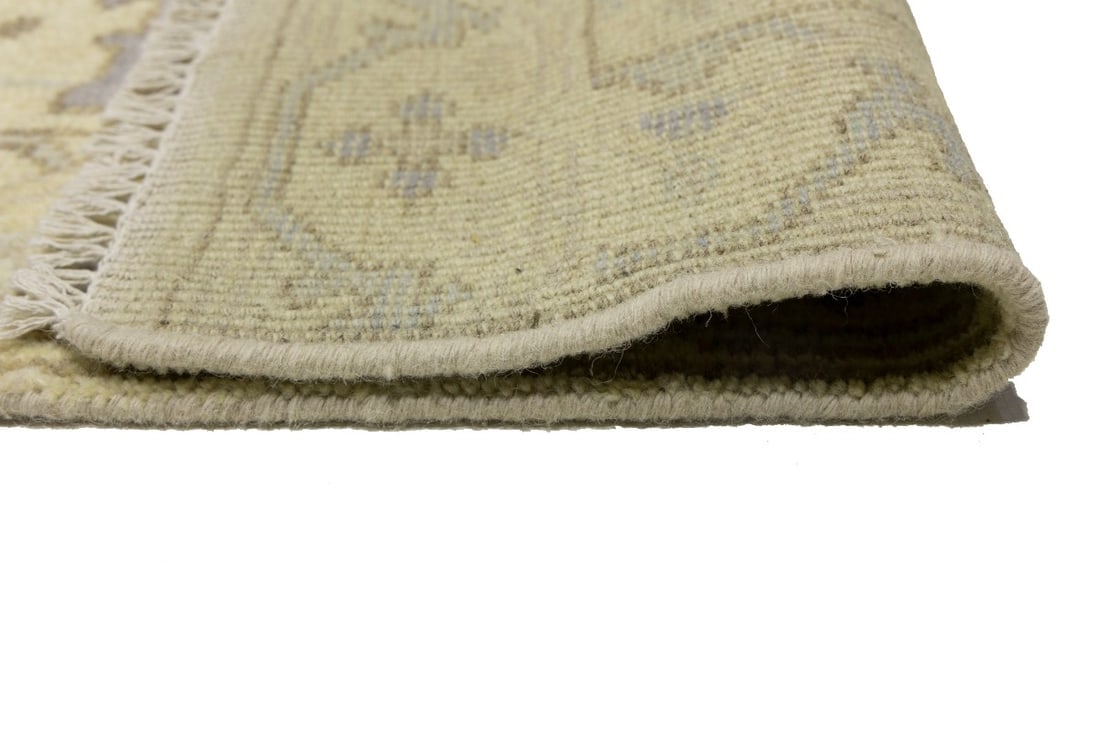 Cream Floral 2'8X13'7 Oushak Chobi Oriental Runner Rug - 16