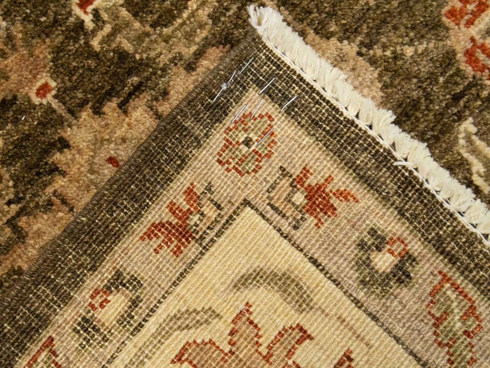 Brown Floral Peshawar 6X9 Pakistan Oriental Rug - 13