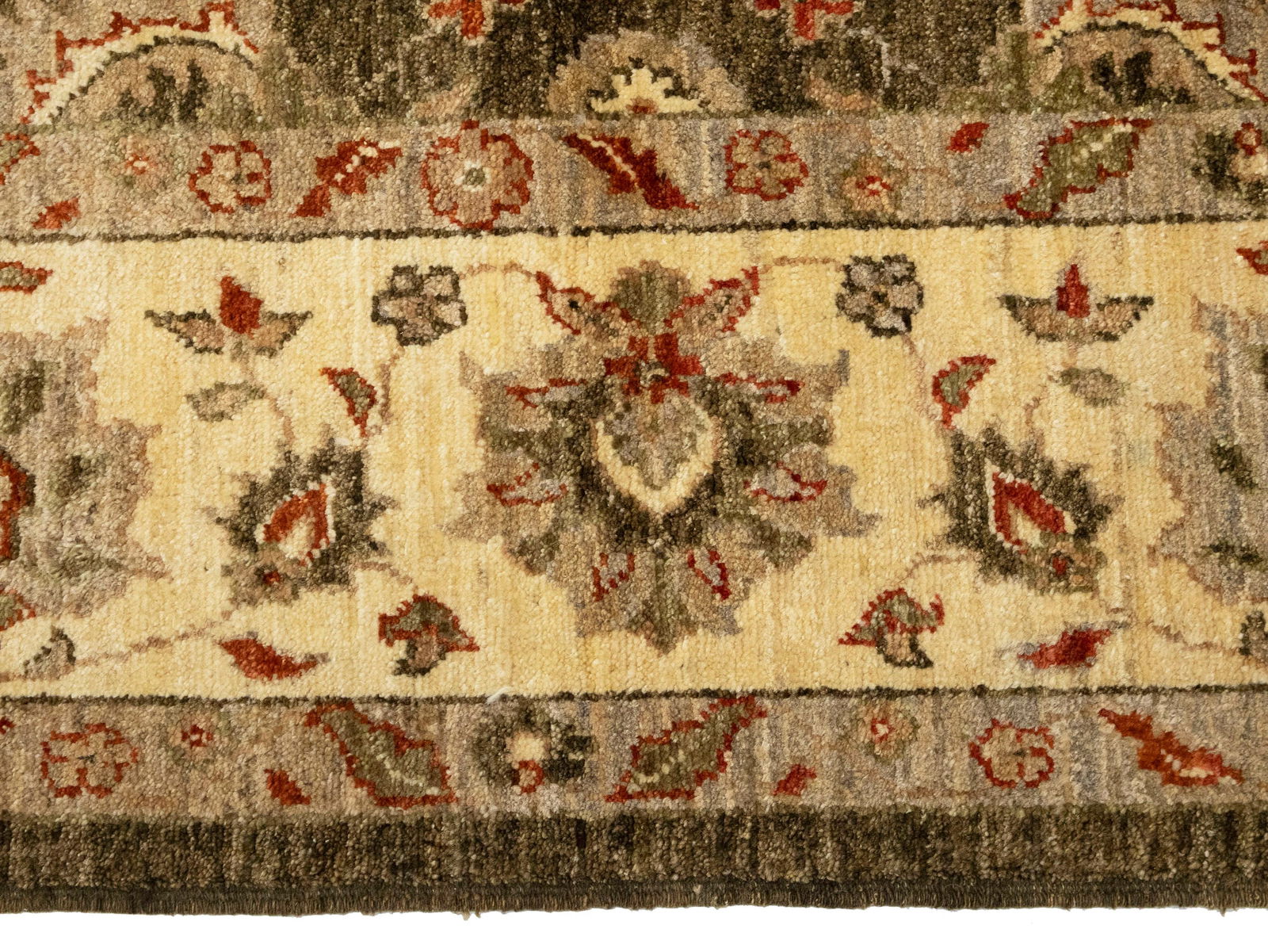 Brown Floral Peshawar 6X9 Pakistan Oriental Rug - 8