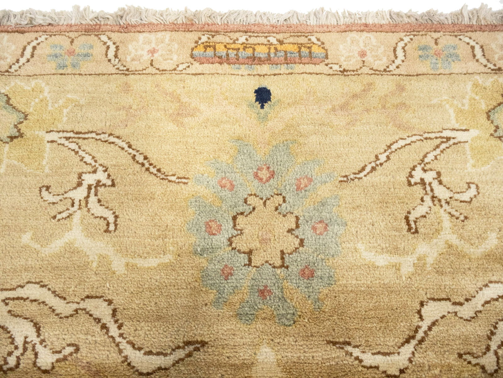 Cream Floral Oushak 12'6X17 Turkish Oriental Rug - 15