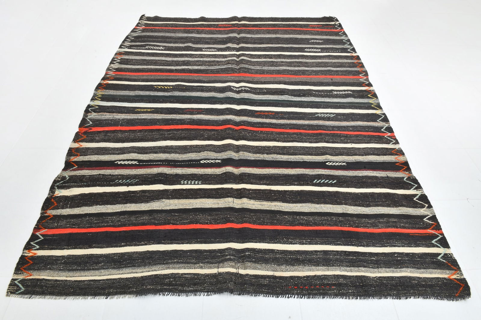 6'9'' x 9'2'' Turkish Flatweave Kilim Rug - 60548 - 2