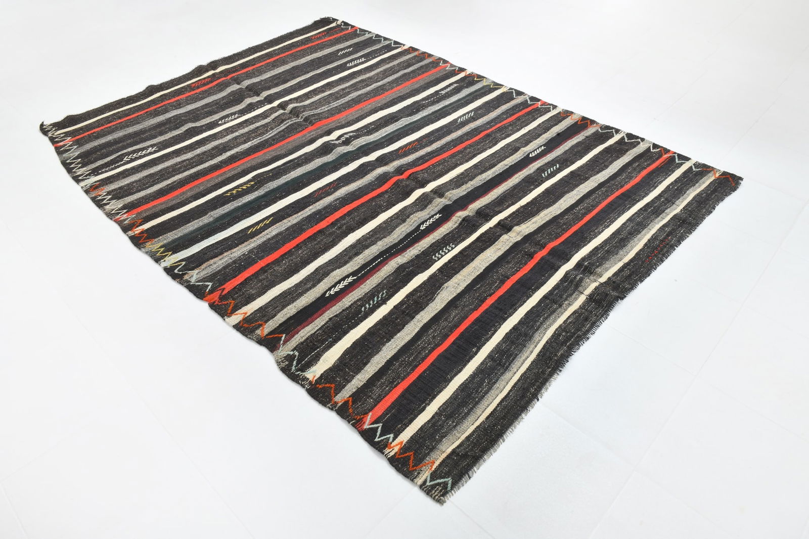 6'9'' x 9'2'' Turkish Flatweave Kilim Rug - 60548 - 4