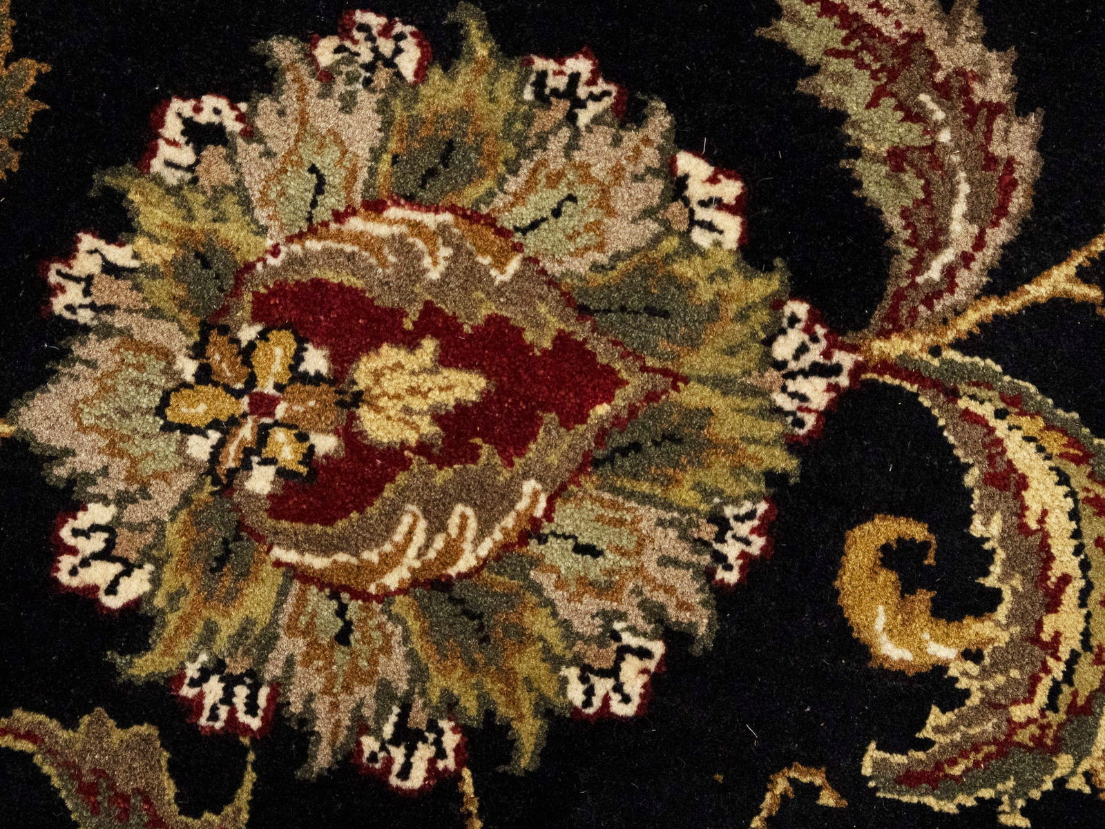 Black Floral Classic 9X12 Agra Jaipur Oriental Rug - 11