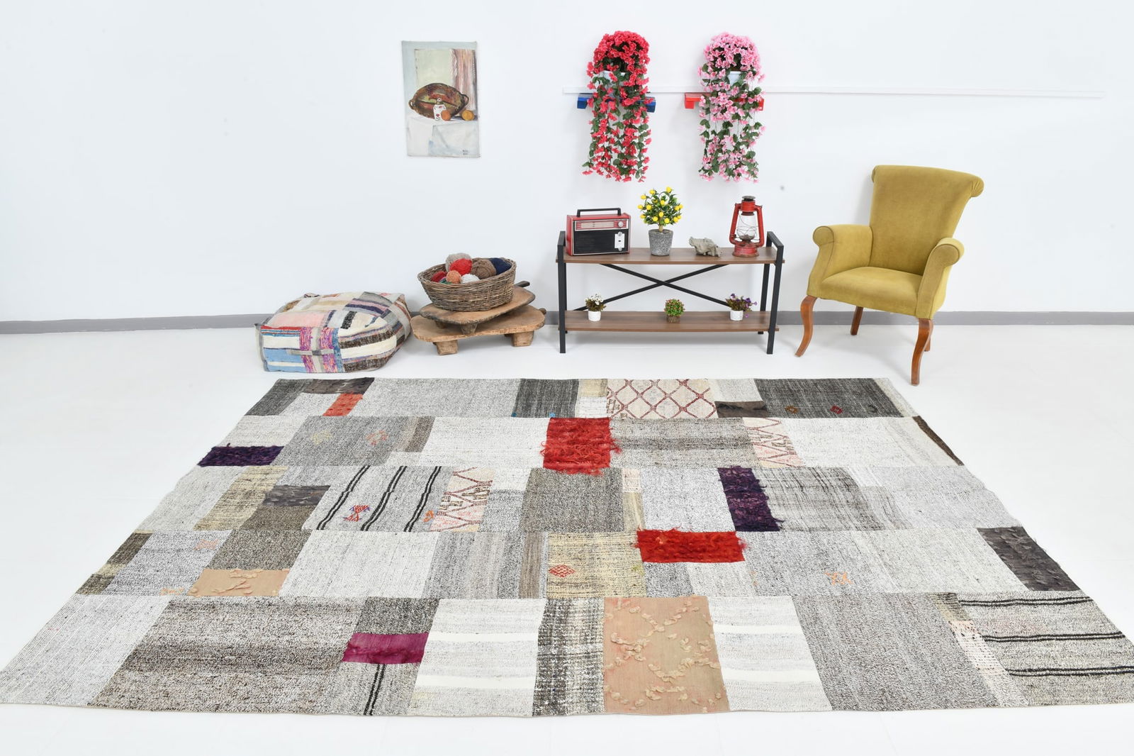 7'1'' x 10'1'' Turkish Flatweave Kilim Rug - 60692 - 5