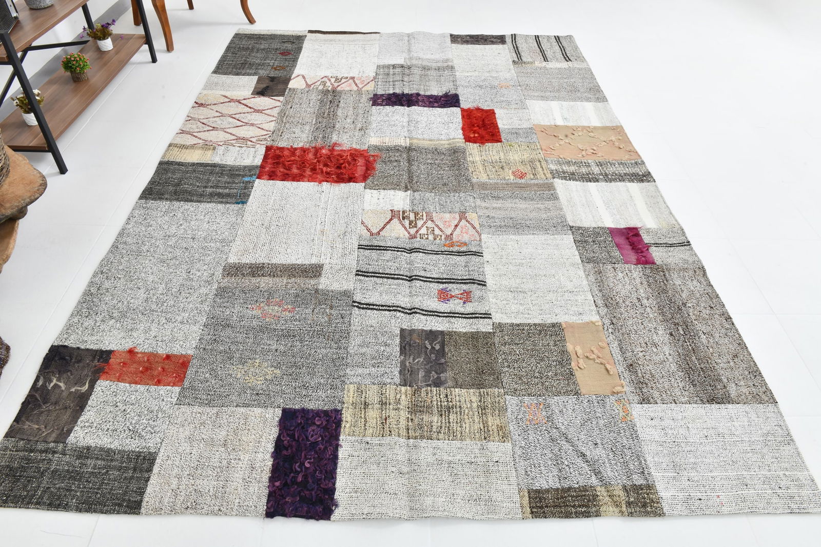 7'1'' x 10'1'' Turkish Flatweave Kilim Rug - 60692 - 8