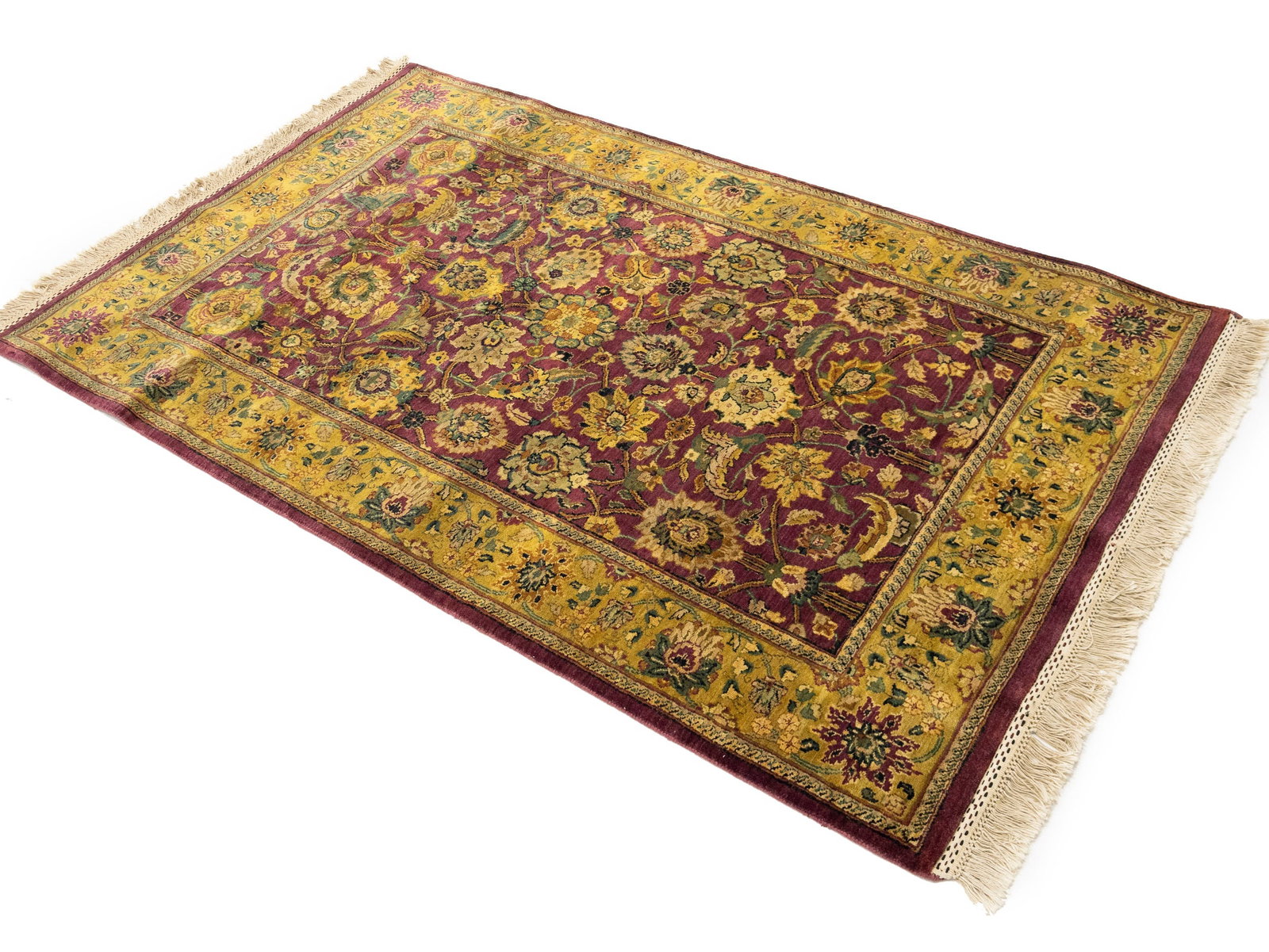 Purple Floral Classic 4X6 Agra Jaipur Oriental Rug - 3