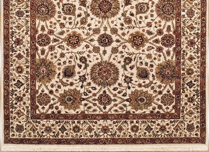 Hand Knotted Jaipur Ivory Wool Oriental Area Rug Carpet 9'2" x 12'1" - 2