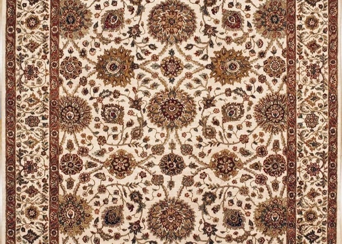 Hand Knotted Jaipur Ivory Wool Oriental Area Rug Carpet 9'2" x 12'1" - 3