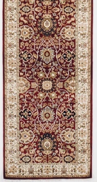 Hand Knotted Indo-Tabriz Runner Oriental Rug 2'7" x 7'10" - 3