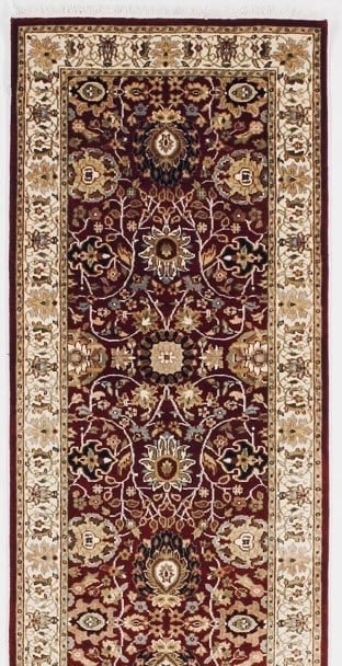 Hand Knotted Indo-Tabriz Runner Oriental Rug 2'7" x 7'10" - 5