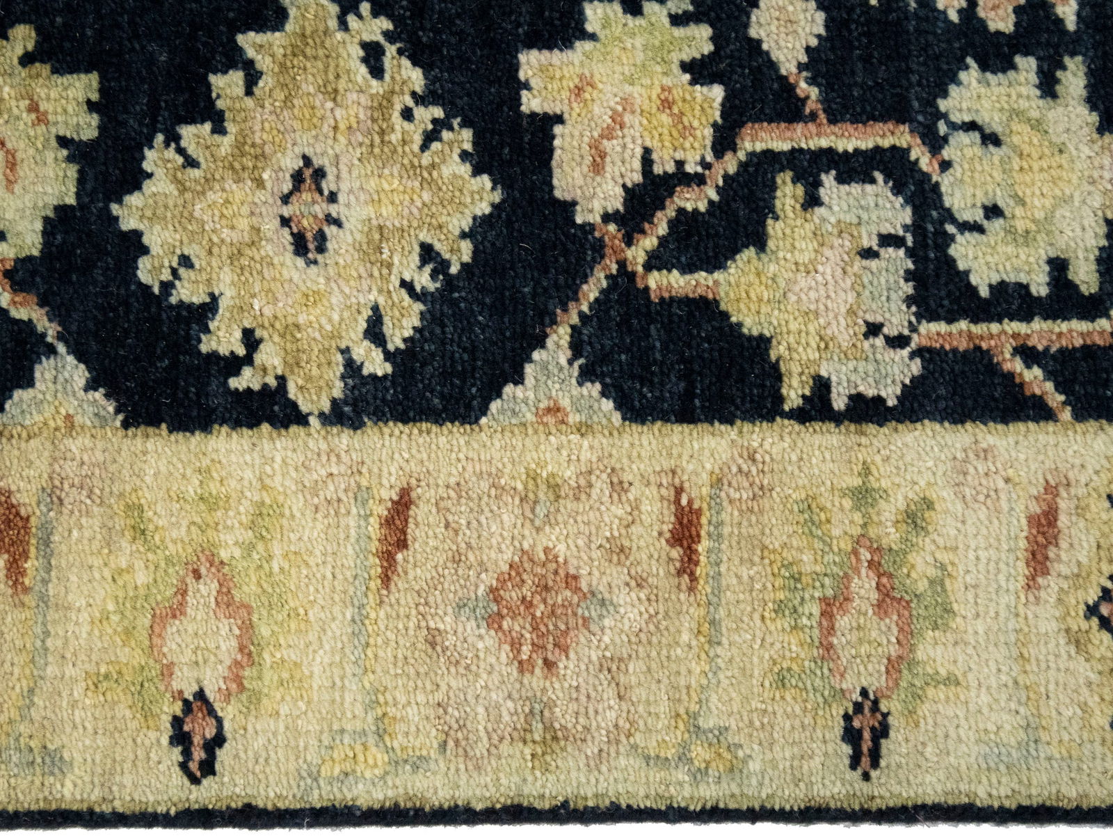 Black Floral 2'6X12 Peshawar Pakistan Oriental Runner Rug - 10