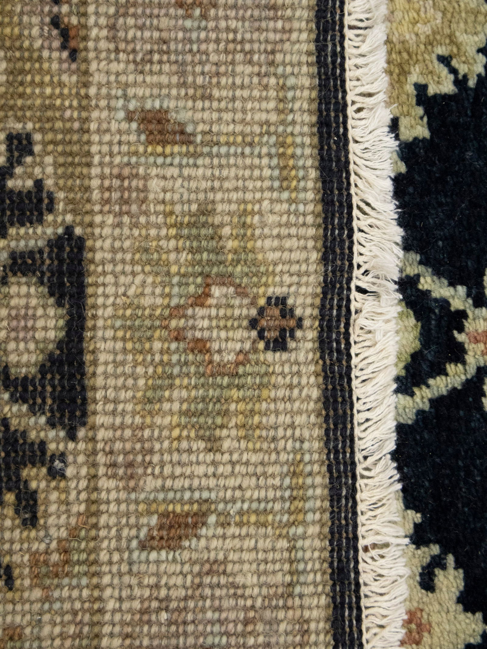 Black Floral 2'6X12 Peshawar Pakistan Oriental Runner Rug - 14