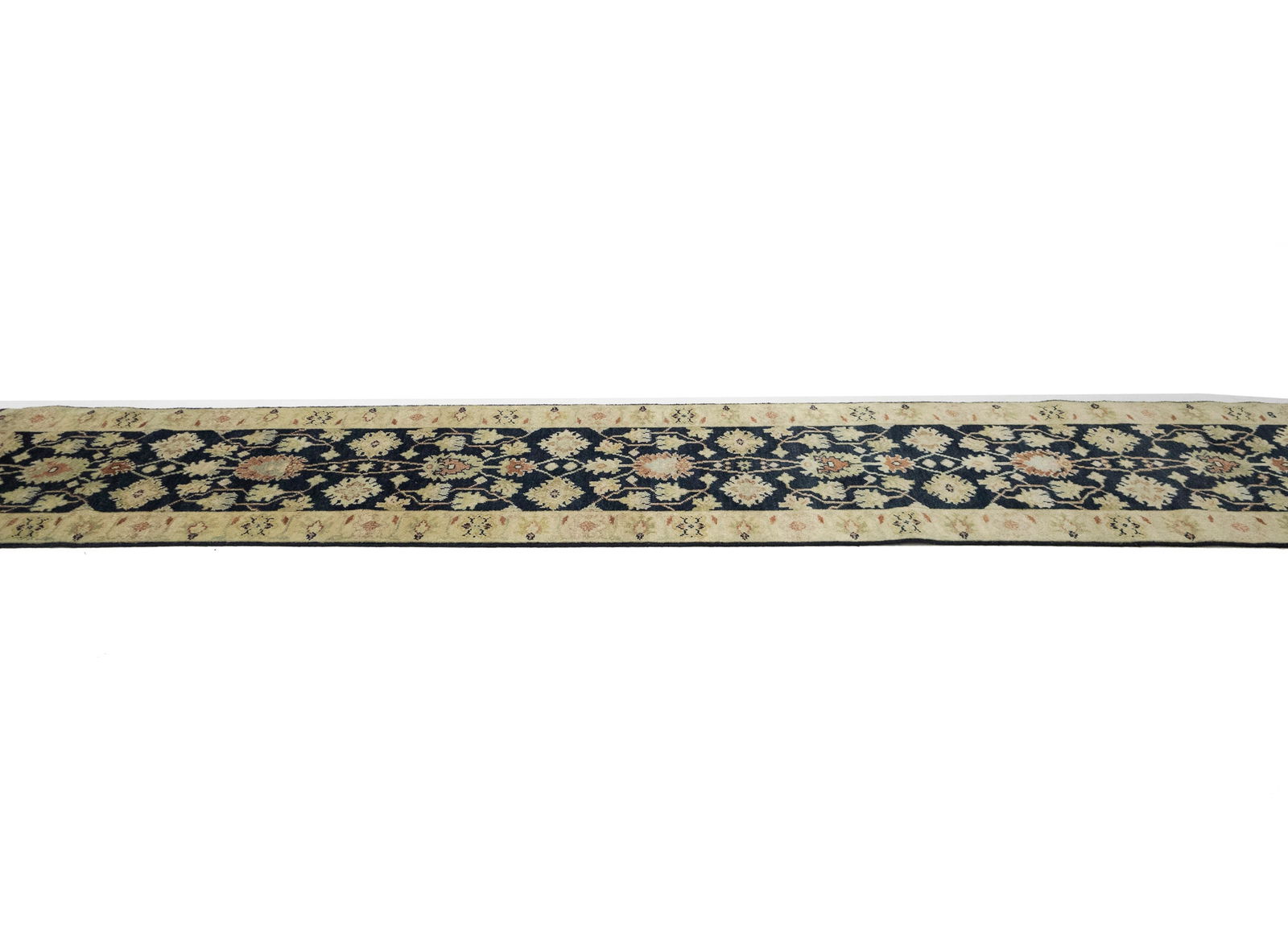 Black Floral 2'6X12 Peshawar Pakistan Oriental Runner Rug - 5